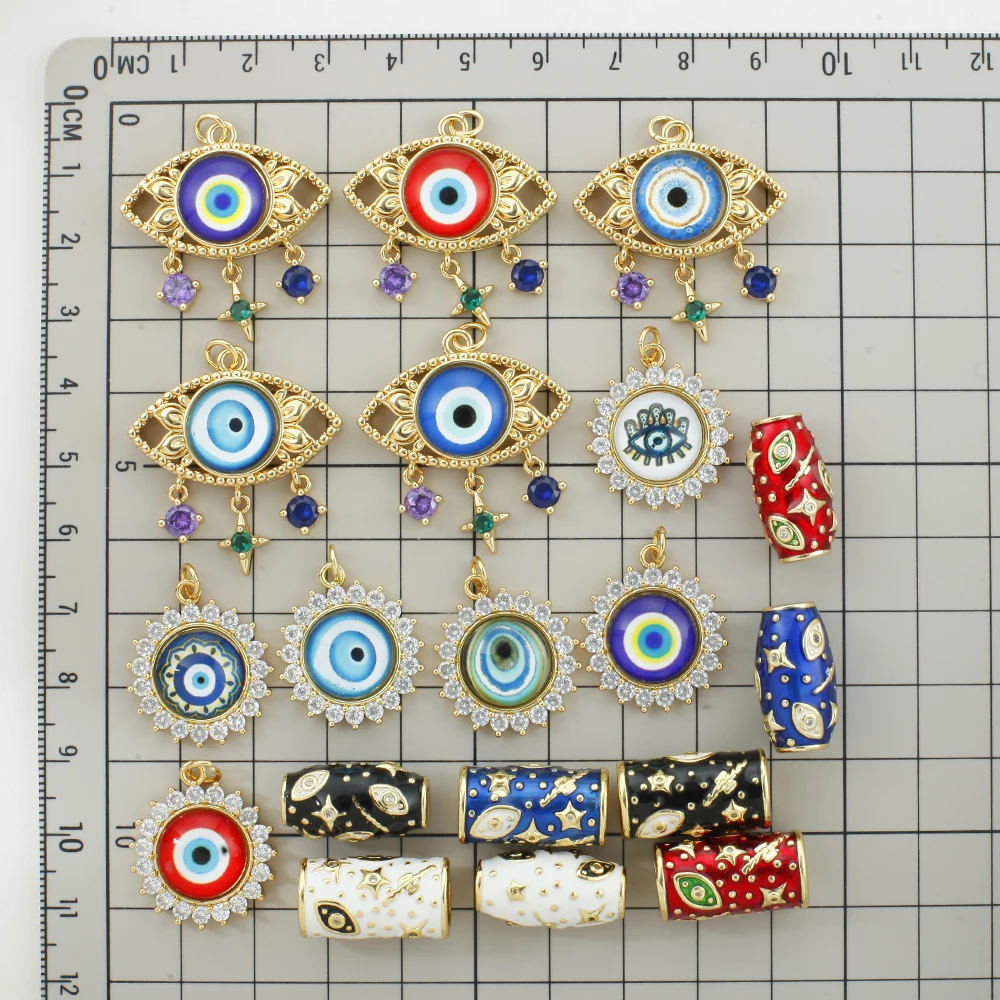 القوطية عيون سحر لمستلزمات صناعة المجوهرات الذهب اللون الزركون Diy أقراط سوار قلادة المفاتيح بالجملة