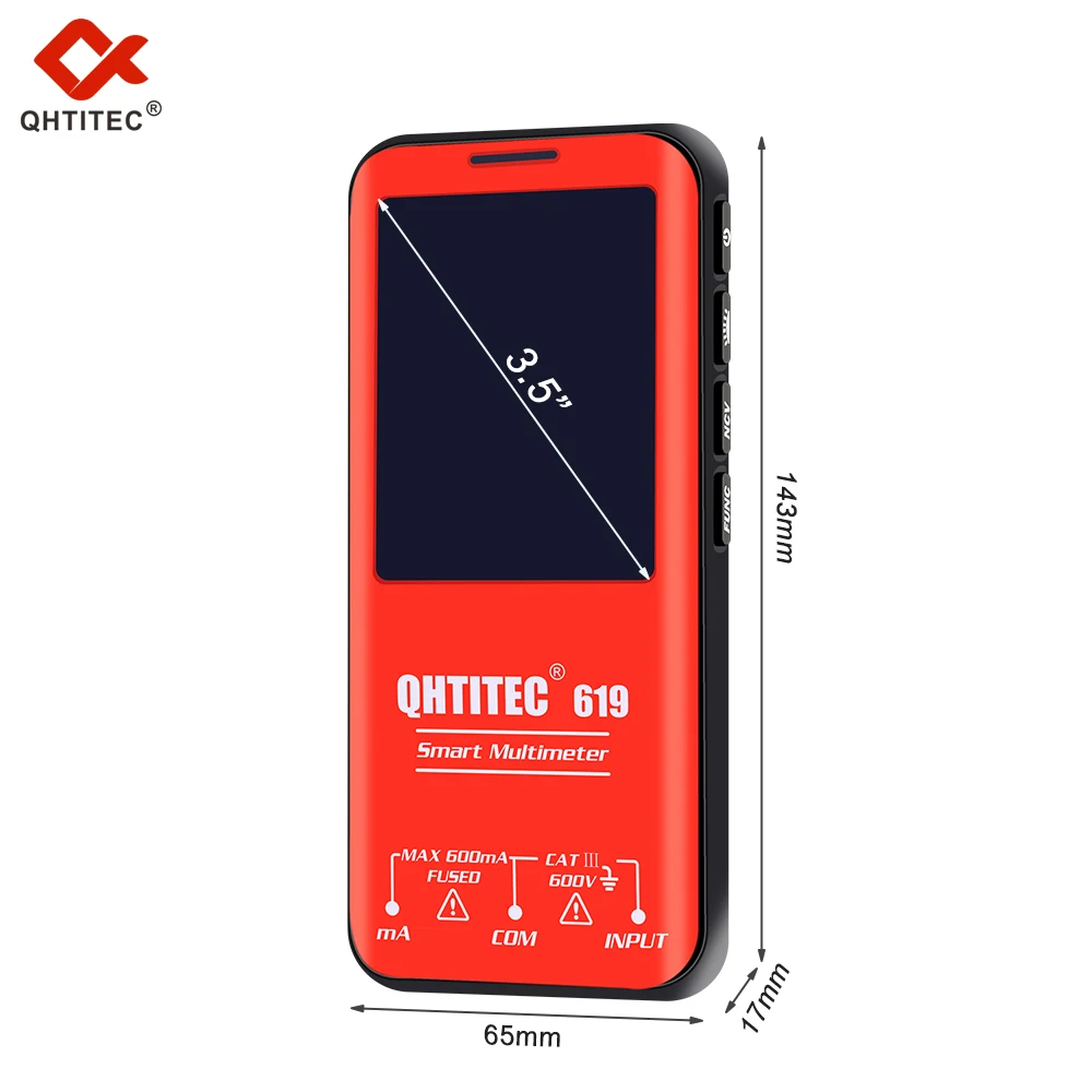 QHTITEC USB charg cyfrowy multimetr zestaw lutownica 6000 zlicza Tester T-RMS napięcie DC AC pojemność Ohm NCV Multimetro 619