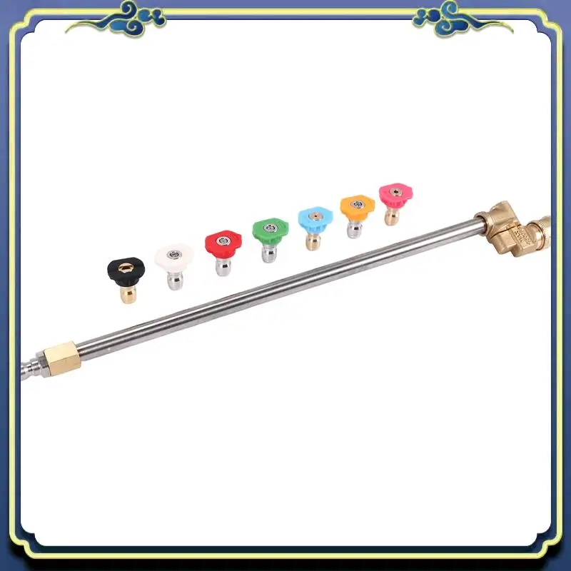 Latest Cleaner Attachment, Pressure Washer Extension Wand With Pivoting Coupler,7 Nozzle Tips,1/4 Inch Quick Connect,17 Inch