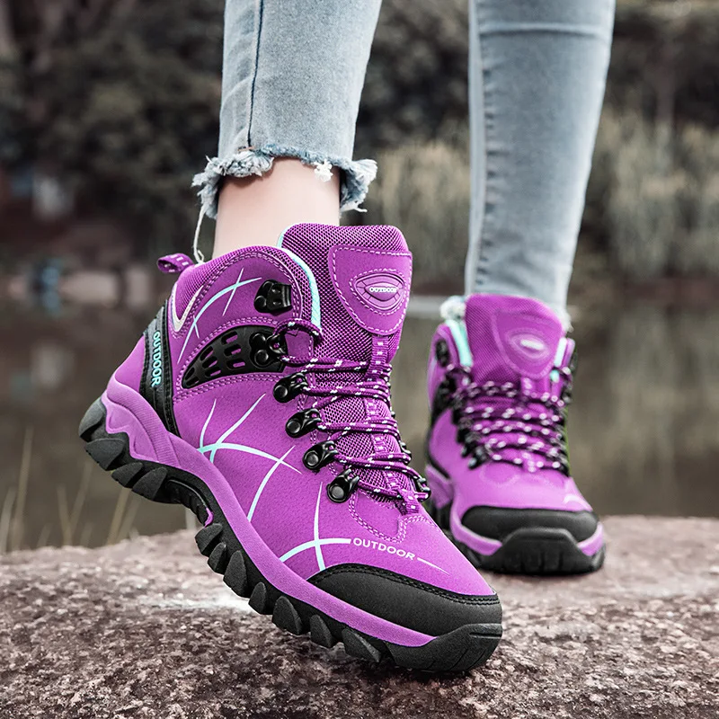 Women's Hiking Shoes Spring and Autumn Camping Shoes Sports Women's Shoes Anti Slip, Wear-resistant, Anti-collision Hiking Boots