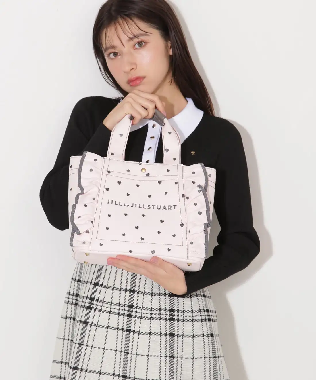 Japanese Lover Dating Love Embroidery Ruffle Edge Tote Bag Girl Women's Sweet Fashion Versatile Handbag Ladies Messenger Bag