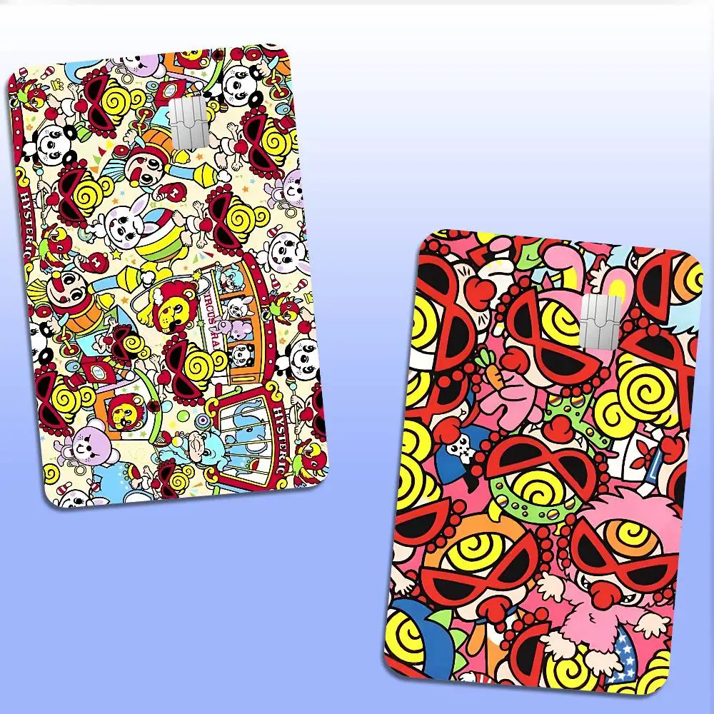 Japan Fashion H-Hysteric M-Mini Anime Cartoon Bear Skin Sticker Film Tape Case For Big Credit Debit Card Front Side