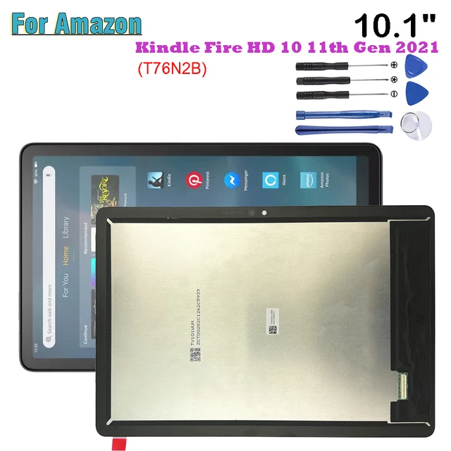 LCD do Amazon Kindle Fire HD 10 HD10 11. generacji 2021 10.1 "T76N2B T76N2P Wyświetlacz LCD Ekran dotykowy Digitizer Szkło Montaż Naprawa