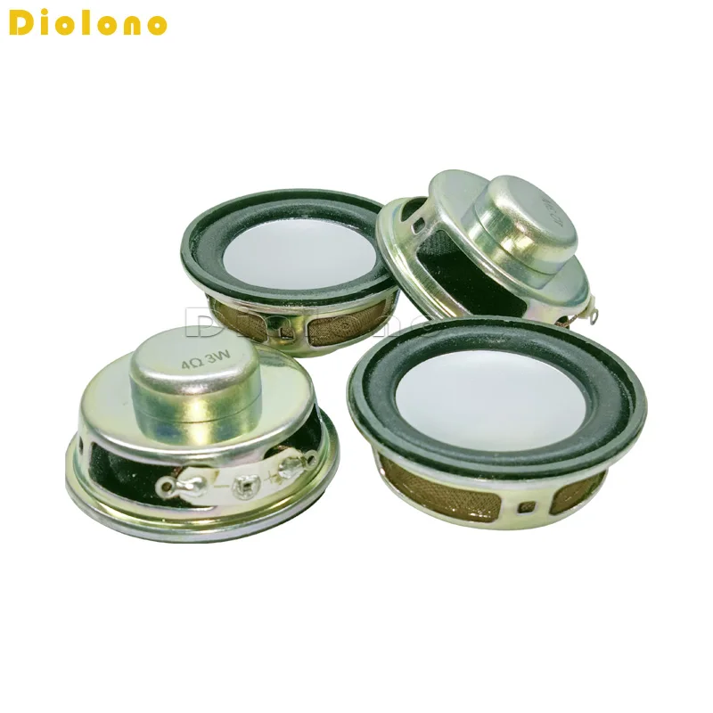 2 قطعة 4R 3W مكبر الصوت 40 مللي متر 1.5 بوصة المتكلم 18 مللي متر الداخلية واحد المغناطيسي رغوة حافة غطاء فضي ارتفاع 19 مللي متر سمّاعات بلوتوث