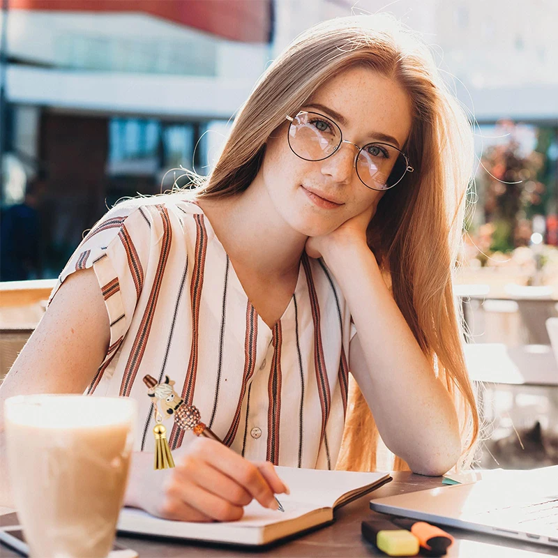 50Pcs Beadable Pens Black Ink Bead Pens Beaded Multicolor Ballpoint Pen for Students Kids School Office Making DIY