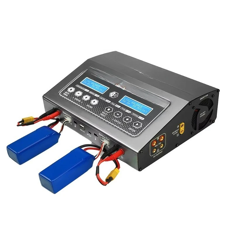 D400W AC/DC dual-channel charger LiPo/NiCd/PB battery charger, suitable for 6S 5000mAh drone batteries