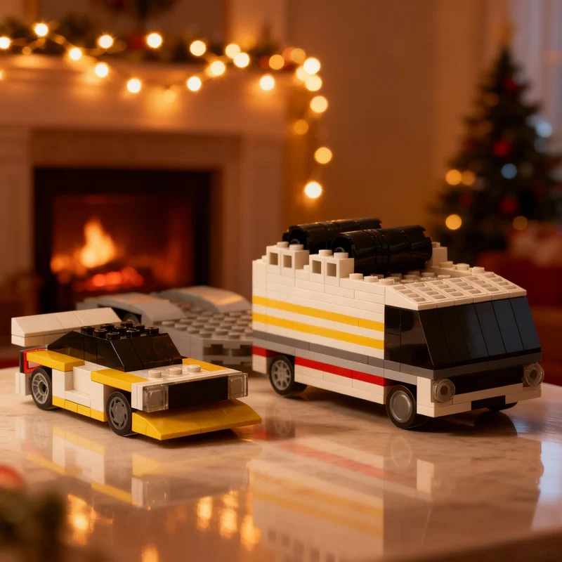 

246pcs MOC Audiee Quattro Transporter City Champions Model Building Blocks Architecture Toys Christmas Gifts Idea Brick