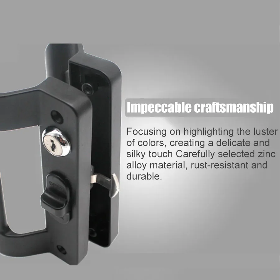 

1 Set Aluminum Alloy Sliding Door Lock With Handle Simple American Style Double Page Sliding Door Lock For Aluminum Frame Door