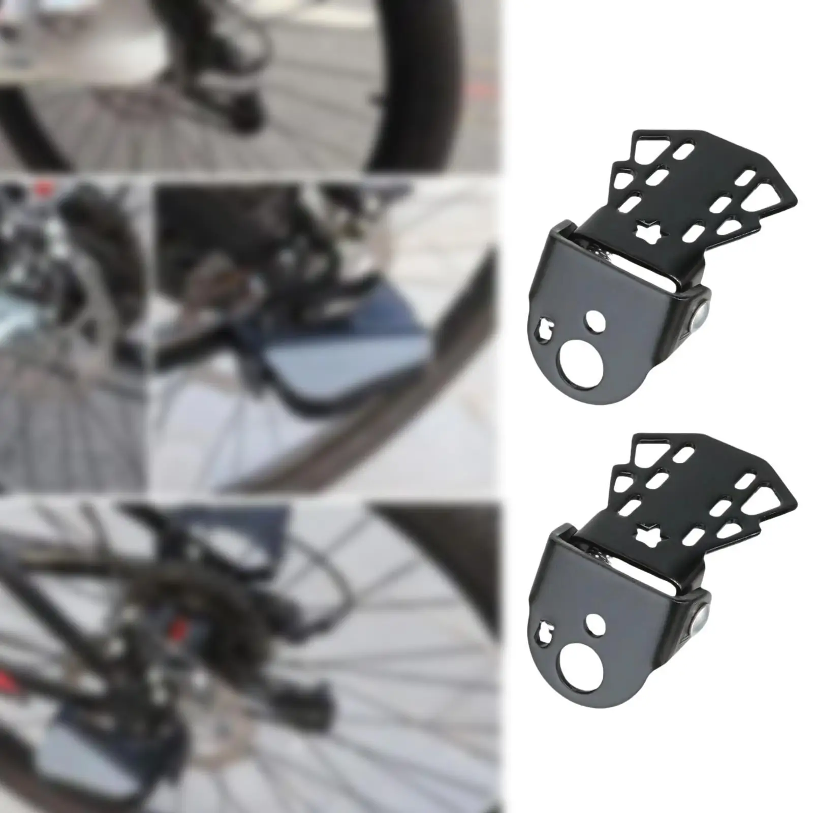 قطعتان من دواسات المقعد الخلفي للدراجة قابلة للطي سهلة التركيب 100 كجم منصة واسعة للدراجة المقعد الخلفي مسند القدم للأطفال على الدراجة الجبلية #3