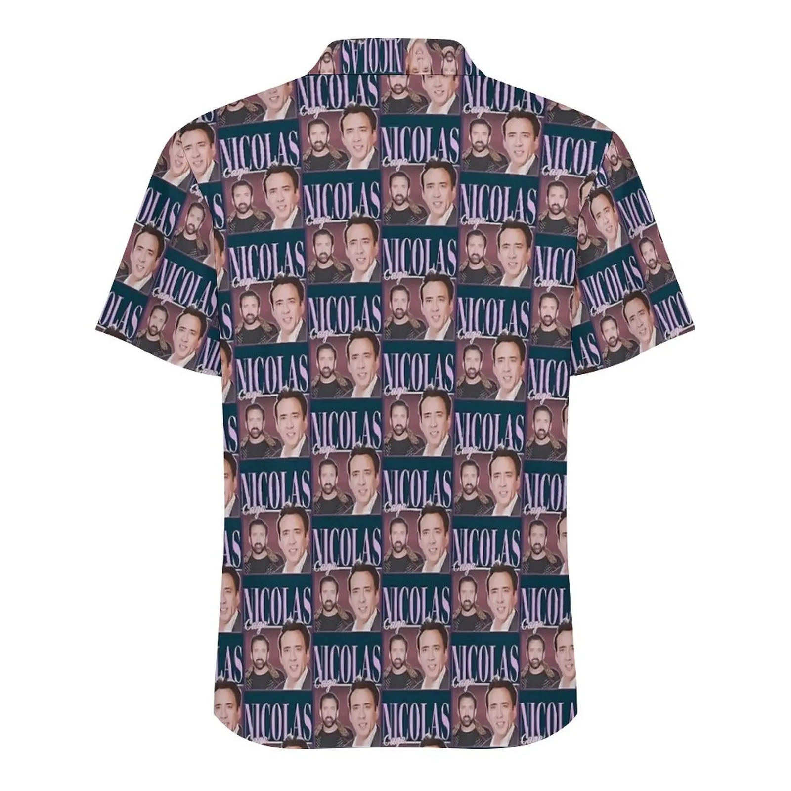 Nicolas Cage Funny Meme Casual Shirt Vintage Summer Shirts Men Short Sleeve Beach Street Style Print Plus Size 3XL 4XL Blouses