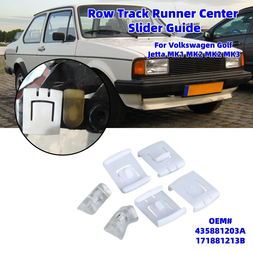 

6Pcs Car Seat Rail Runner Slider Guide Clip Glide 435881203A For VW Volkswagen MK1 MK2 MK3 Jetta Corrado Golf Car Fastener