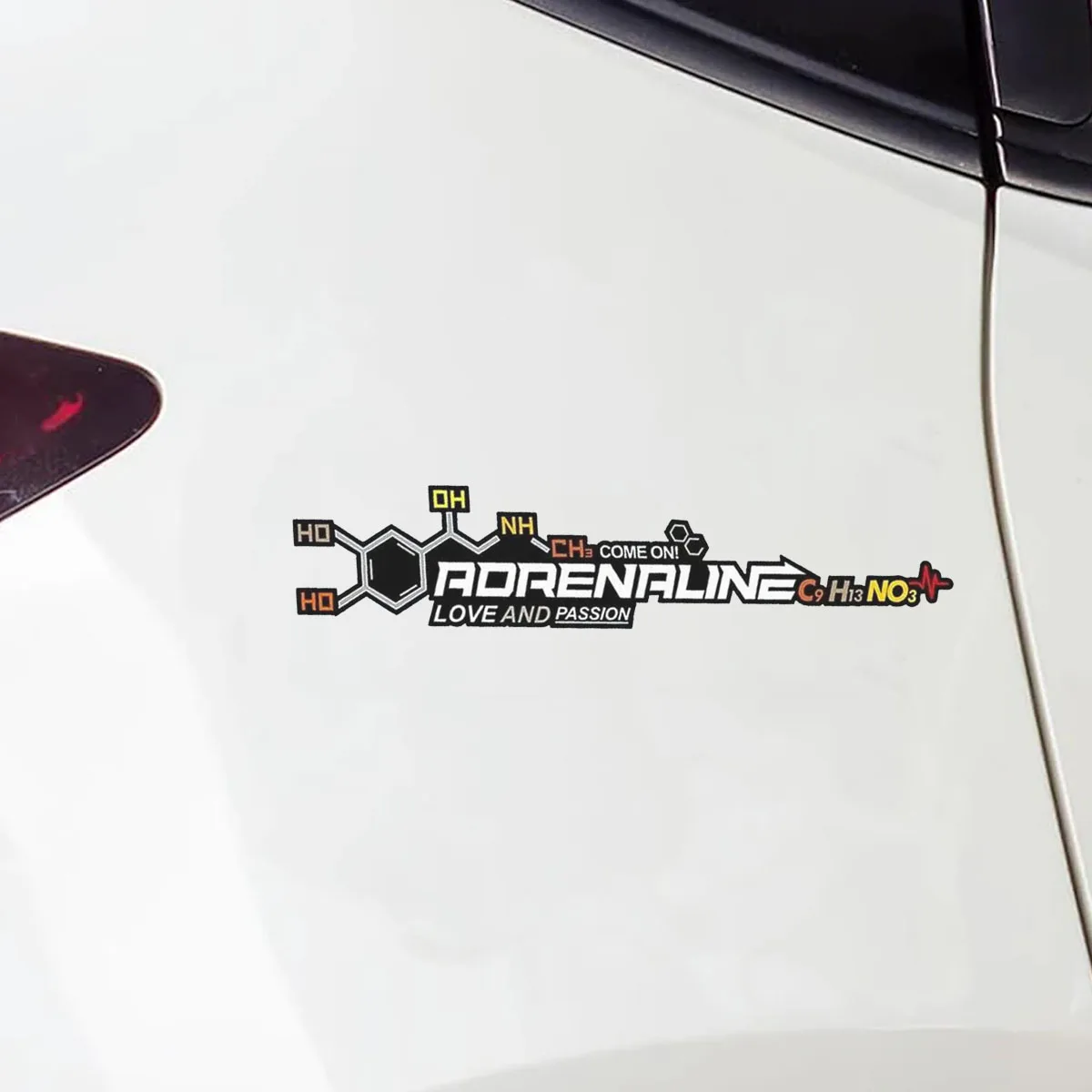 Adrenalin-Molekülformel-Autoaufkleber, Autofenster-Heckscheiben-Autodekoration, Auto-Styling-Aufkleber und -Sticker – Detail 4