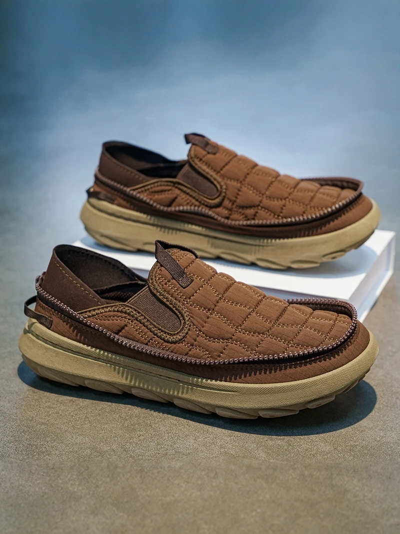 

Men's Slip-On Canvas Shoes Summer Breathable Casual Sports Driving Soft Bottom Bread Shoe Outdoor Lightweight Beijing Shoe