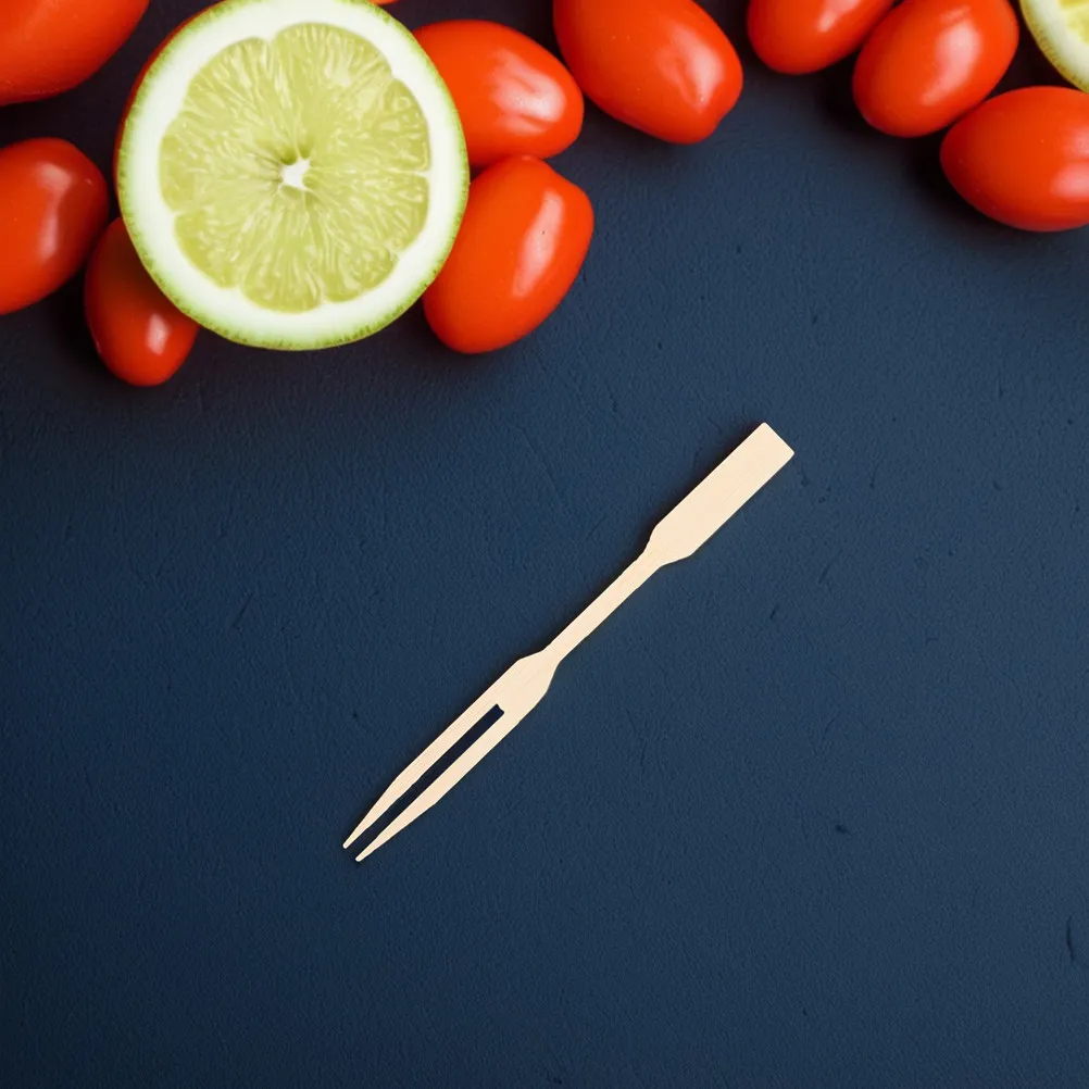 200 Tenedores de Bambú para Frutas con Diseño de Corazón, Mini Palillos para Aperitivos, Tenedores Pequeños Desechables para Bodas, Fiestas, Tablas de Quesos y Charcutería