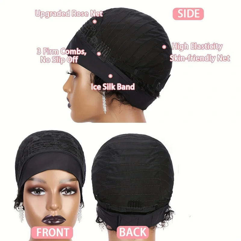 Water Wave Short Curly Pixie Cut Headband Wig