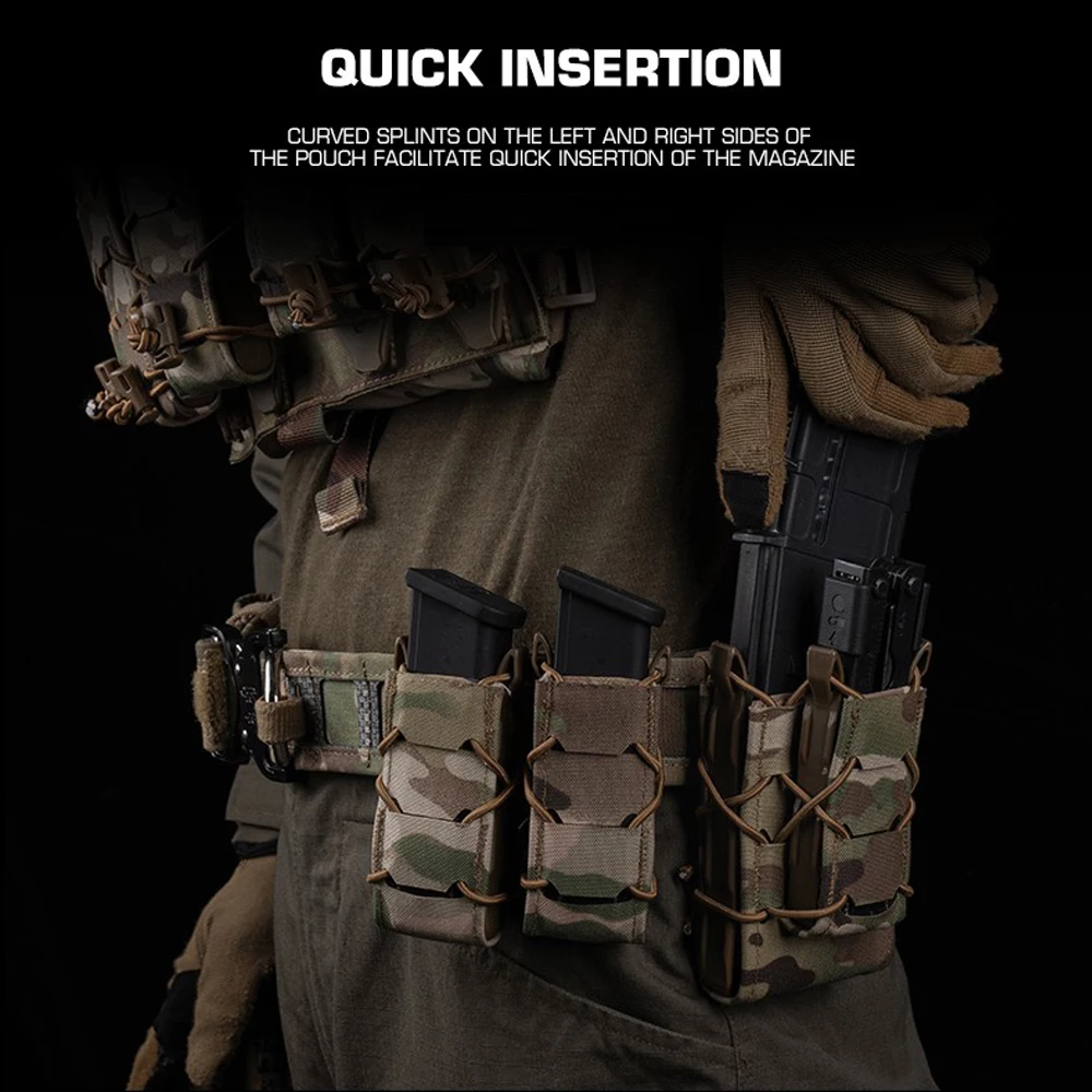 Bolsa doble cargador 5.56/7.62 MOLLE para chaleco táctico - imagen 4