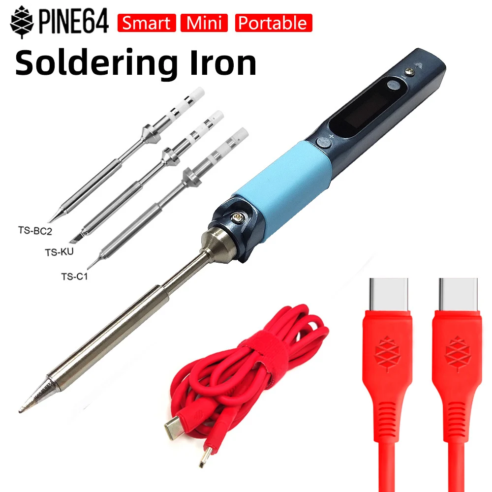 Pine64 Intelligent Portable Mini Smart Soldering Iron With Type-c to Usb C Silicon Power Charging Cable For Pinecil-bb2