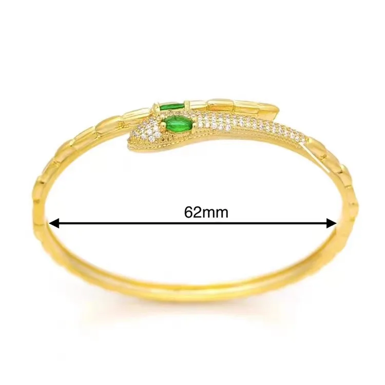 Boutique AU999 gold inlaid personalized snake bracelet retro style womens bracelet ring set 24K pure gold jewelry for girlfriend