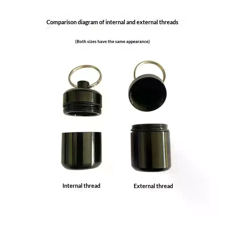 Portable Mini Pill Case Keychain Box Waterproof Travel Container Bottle With Keyring For Medicine Ear Plug Jewelry