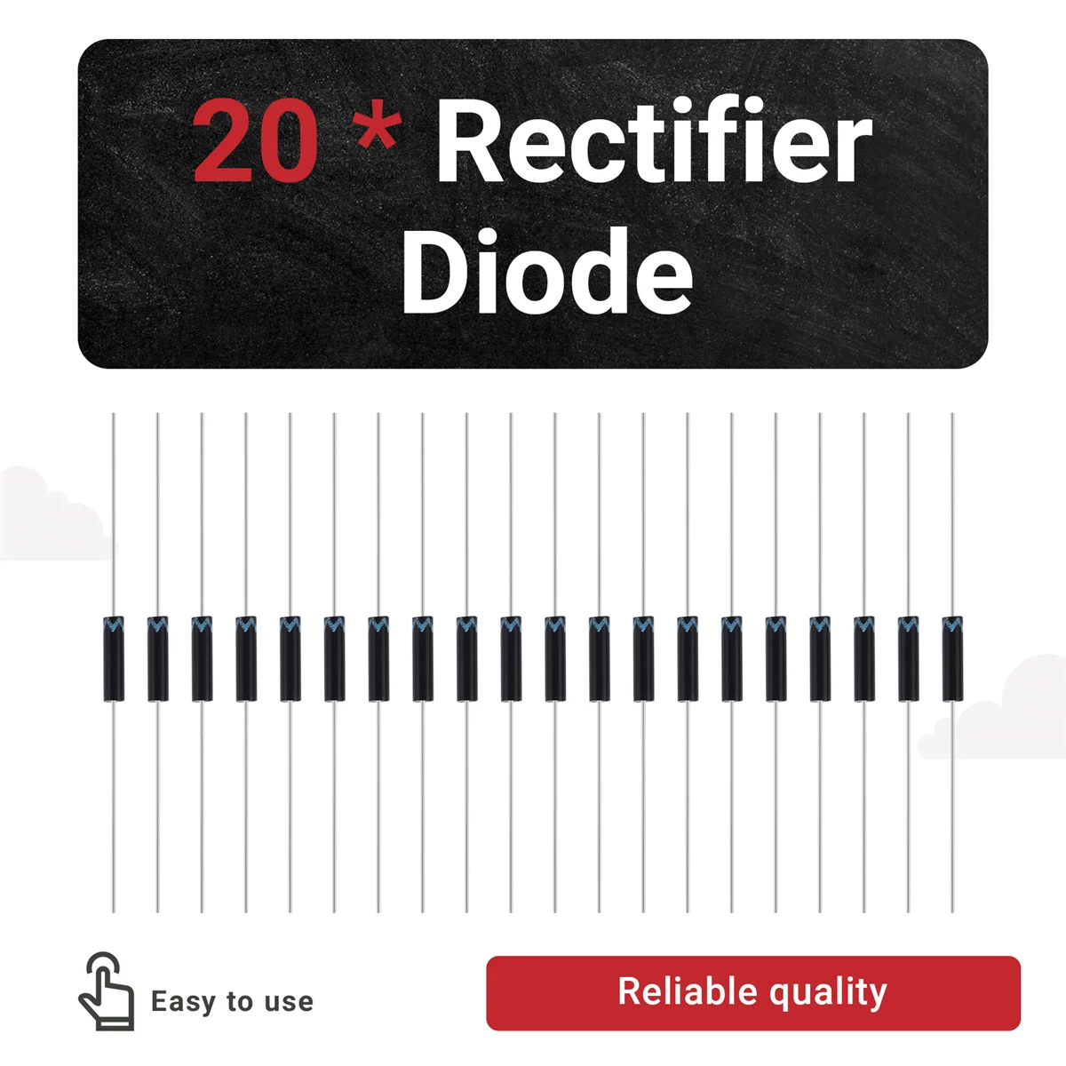 AT42 20PCS 2CL77 High Voltage Diode HV Rectifier 5MA 20KV Rectifier Diodes for Voltage Regulator, Coding Modulation
