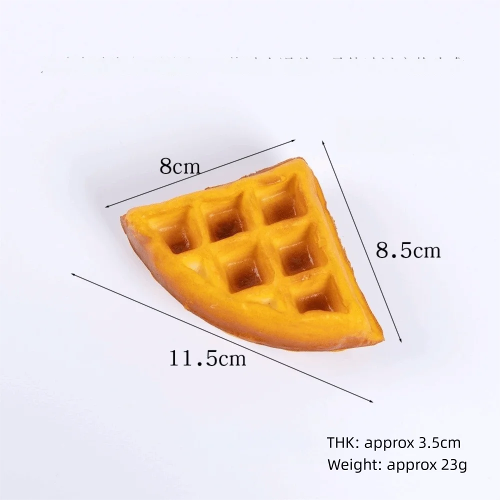 Realistic Soft Simulation Bread Stress Relief Pineapple Bun Squeeze Stress Waffle Biscuit PU Realistic Food Fidget Still Life