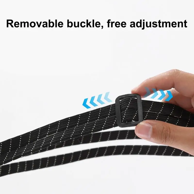 Motorcycle Luggage Straps Motorcycle Hat Binding Belt With Hook Multi-function Reflective Luggage Rope For Hat Scooter Binding