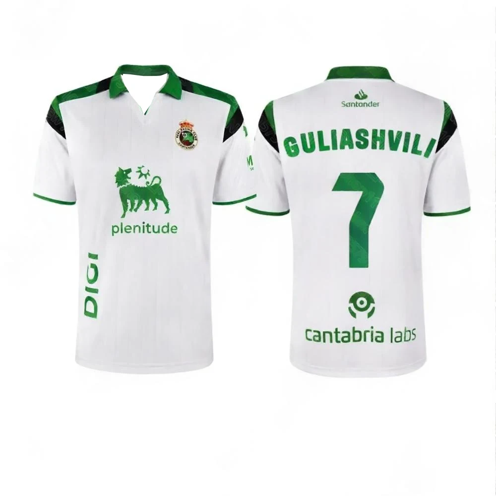 2026-27 Racing De Santander Zabiri # 21 Iñigo Vicente # 10 Schnell Trocknende Sommer-Fußball-T-Shirts für Herren für Training und Heimspiele – Detail 13