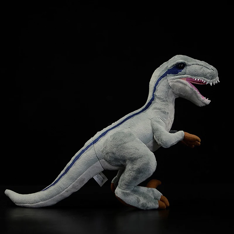 Imitacja Reallife Velociraptor pluszowa zabawka miękka wypchana Model zwierząt realistyczna lalki z kreskówek dla dzieci chłopców prezenty bożonarodzeniowe