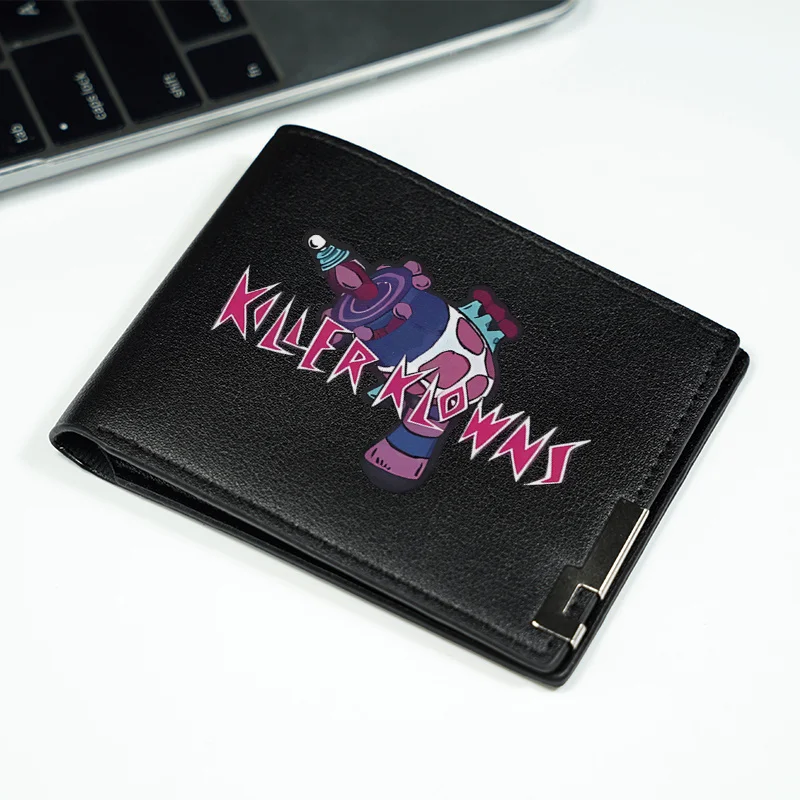 Killer Klowns Portafoglio in PU premium dal design minimalista per uomo, leggero e durevole, accessorio alla moda per il trasporto quotidiano