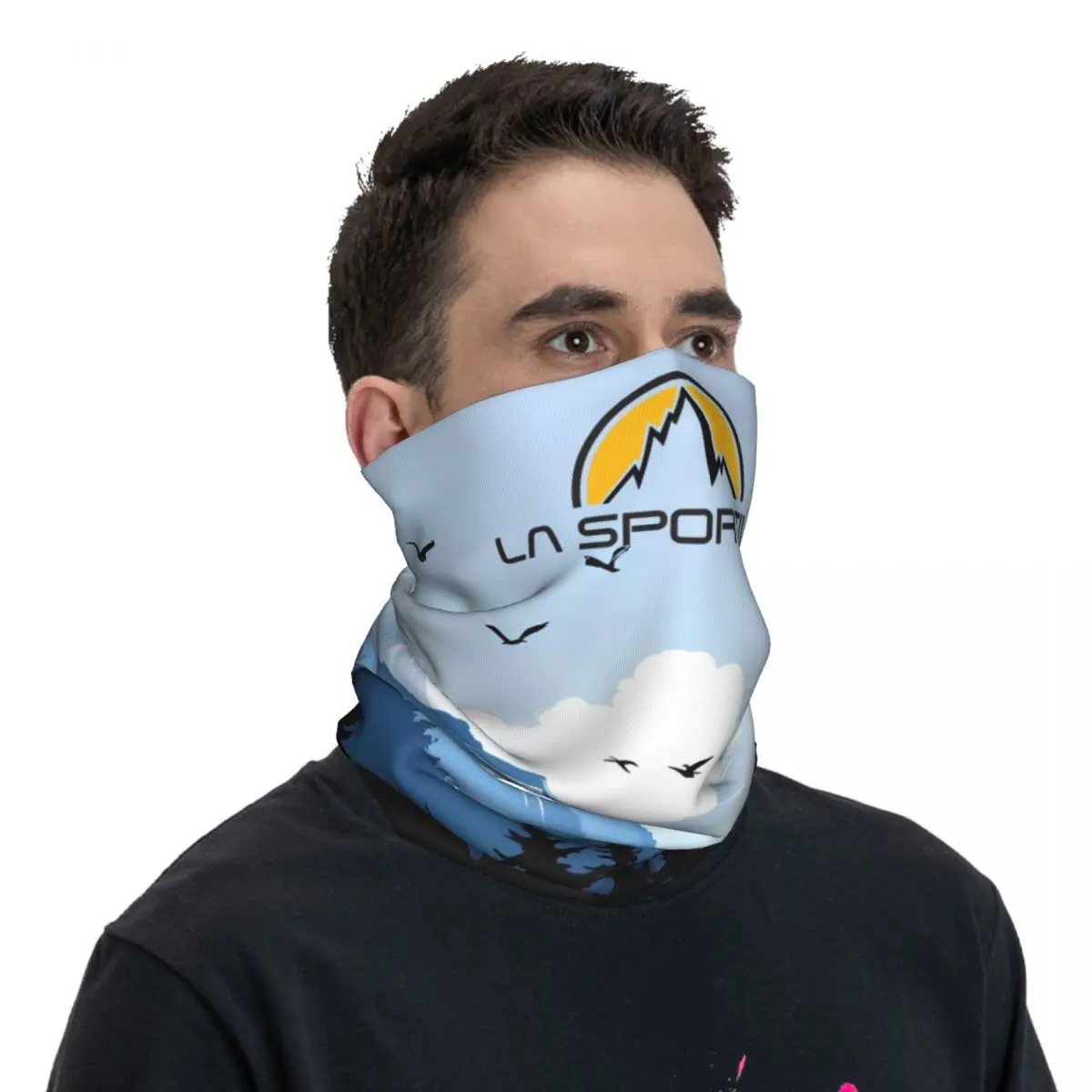 La Sportiva โลโก้ผ้าพันคอคอปกพิมพ์ Balaclavas ผ้าพันคอขี่จักรยานเดินป่า Unisex ผู้ใหญ่ Breathable