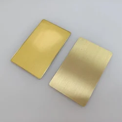 Cartão de Visita Digital em branco, Aço Escovado Metal Dourado e Combinação Plástica, Original NFC 213, DIY