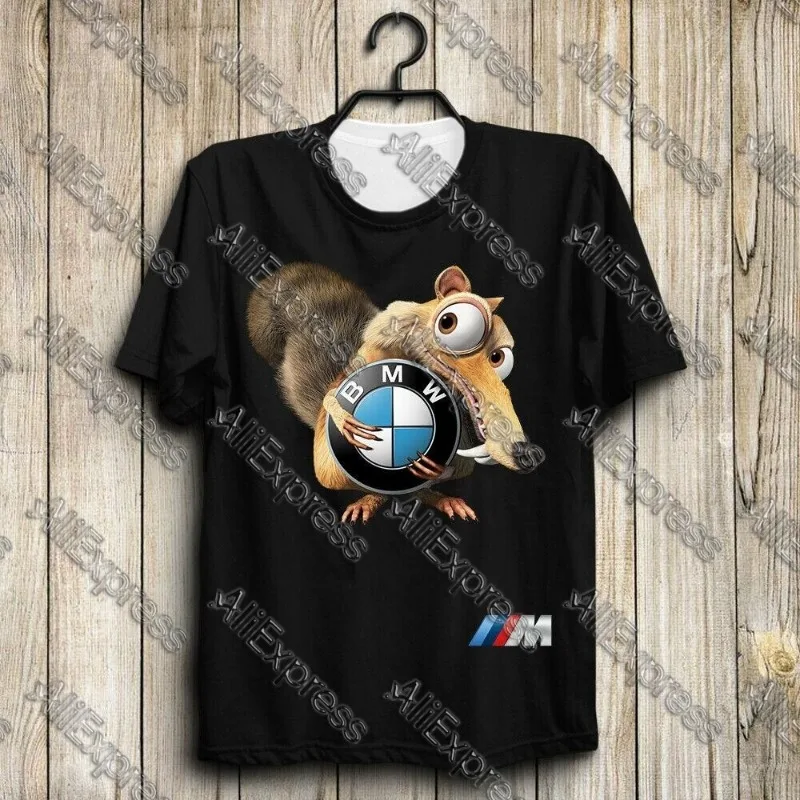 

2025 новый стиль для мотокросса с круглым вырезом и короткими рукавами, удобные легкие футболки BMW, спортивная рубашка с 3D принтом для езды на мотоцикле