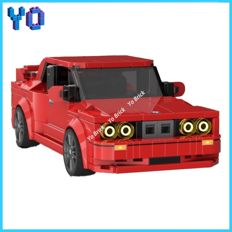 Real Retro Travel Racing Car Building Block Set, Vintage Compact High-Performance Car Mini Brick Desktop Toy