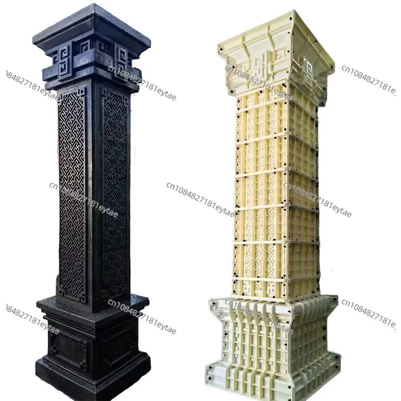 Roman column mold Thickened building formwork Full set of square columns European modeling cement column model Gate square shape