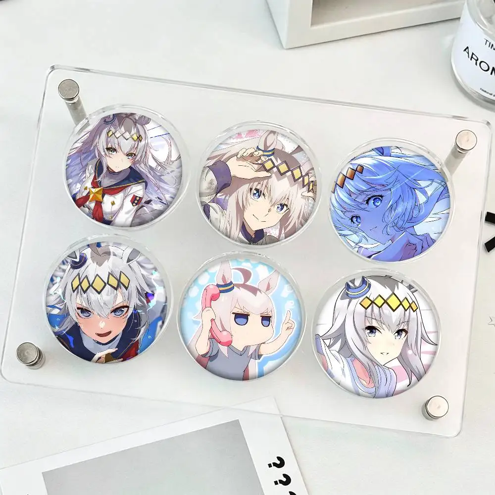 Anime Uma Oguri Cap Round Badge Lapel Pin Backpack Clothing Jewelry Accessories Gift Brooch