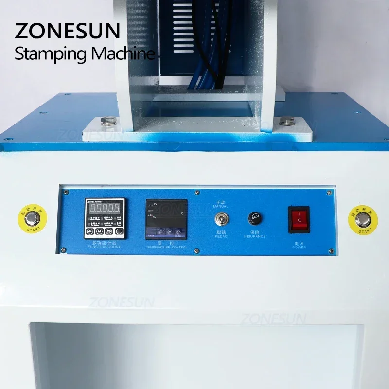 ZONESUN ZS-819M2 300*400mm Digital pneumatik kertas huruf PVC kulit Foil panas mesin cetak timbul panas