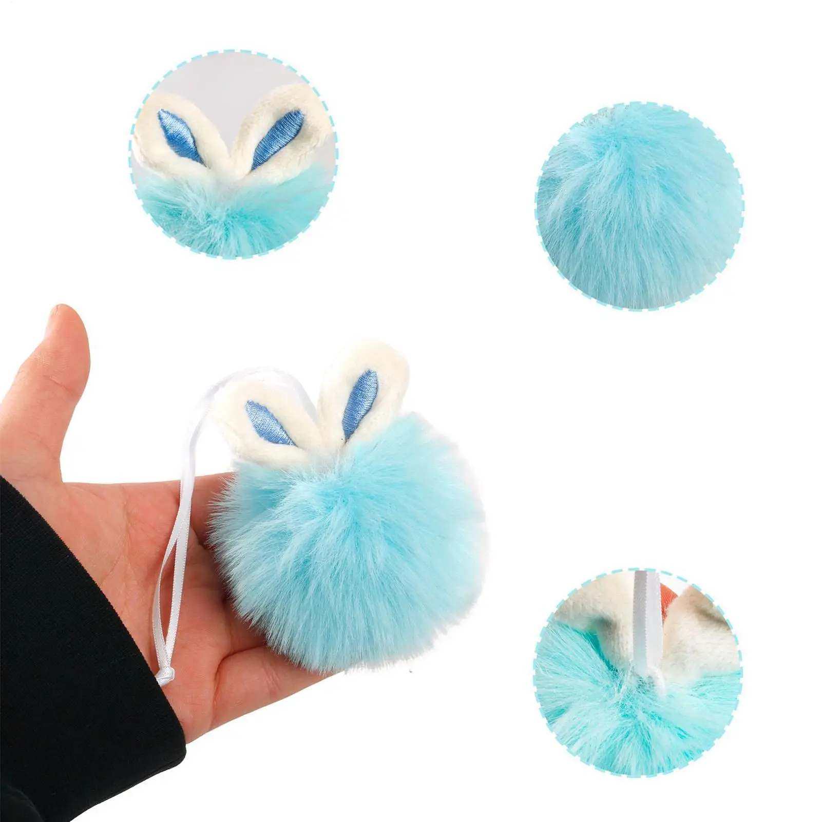 Bunny Pendant Decor 6 Pieces Cute Hangable Easter Plush Bunny Ornament For Wall Living Room Bedroom Entryway Entrance Family