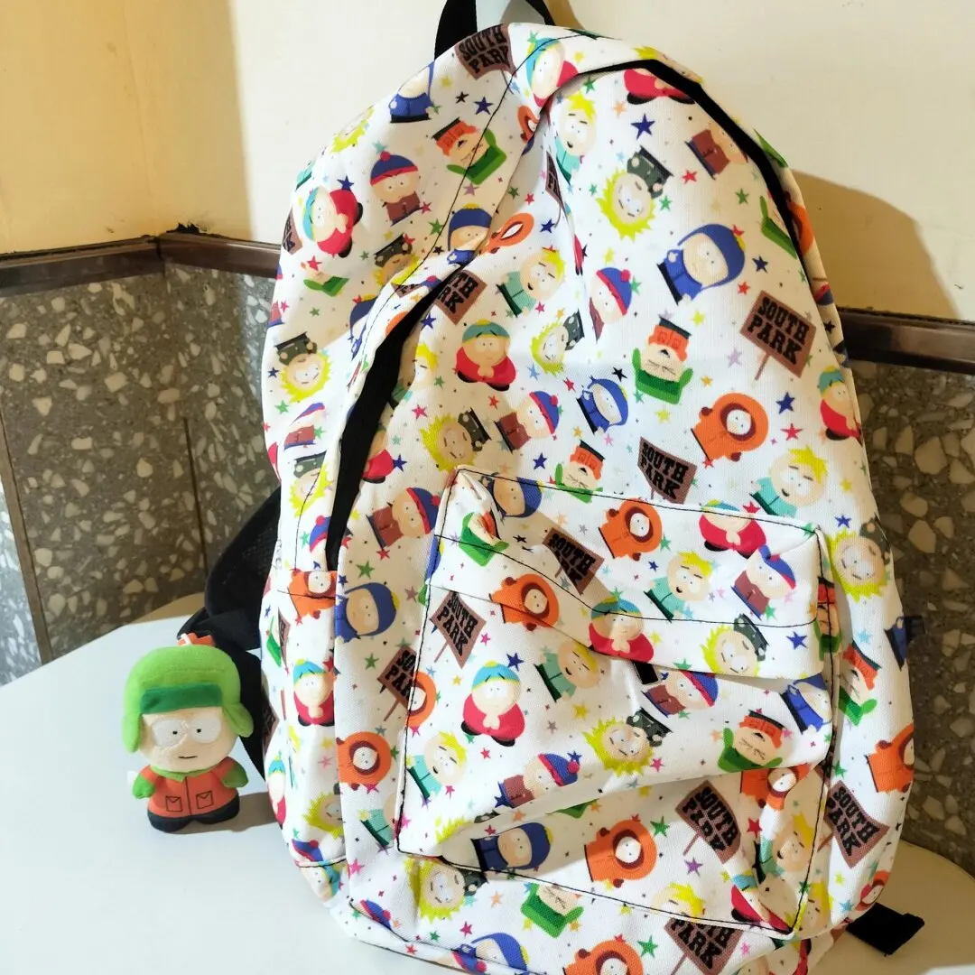 Ins Korean Cute Character Cartoon Backpack Women Graffiti Large Capacity Daypack Ladies Creative Fun Daily Unique Mochilas Mujer