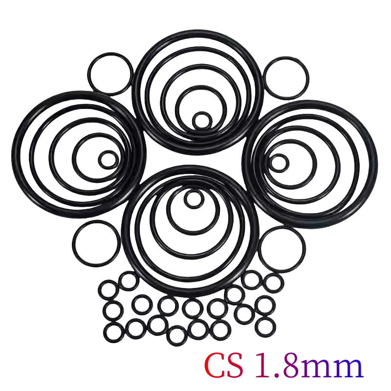 Custom HNBR (Hydrogenated Nitrile Butadiene Rubber) O-rings, CS 1.8mm, Resist Chemical & High-temperature, Mechanical Strength