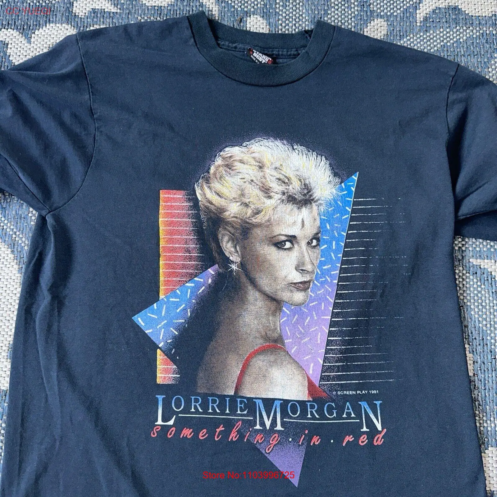 Vtg Lorrie Morgan Country Music Nashville T Shirt Adult L Something In Red 1981