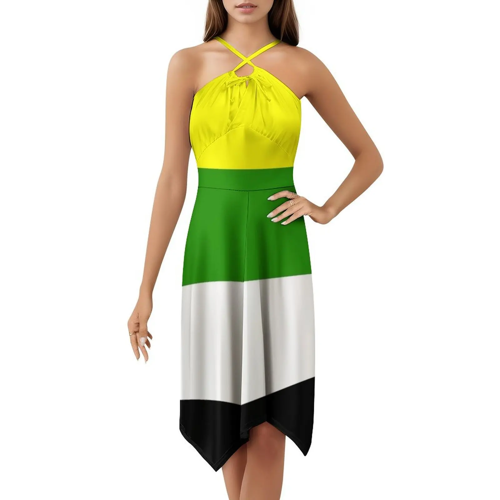 Skoliosessuale Bandiera dell'orgoglio Abito da festa streetwear da donna Stampa alla moda Abbigliamento da club per donna Bandiera dell'orgoglio Skoliosessuale