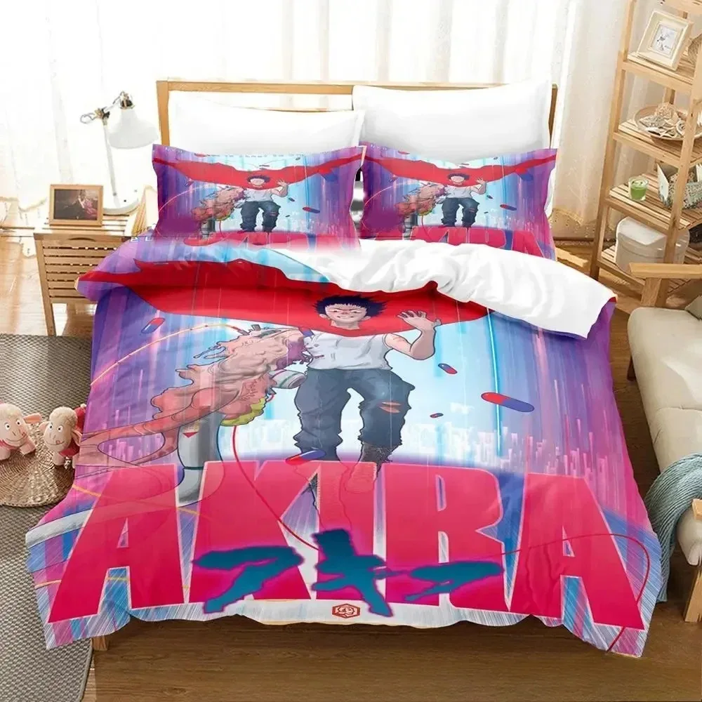 3D Print Akira Anime Bedding Set Double Twin King Duvet Cover Comforter Pillowcase Boys Girls Adults Bedroom