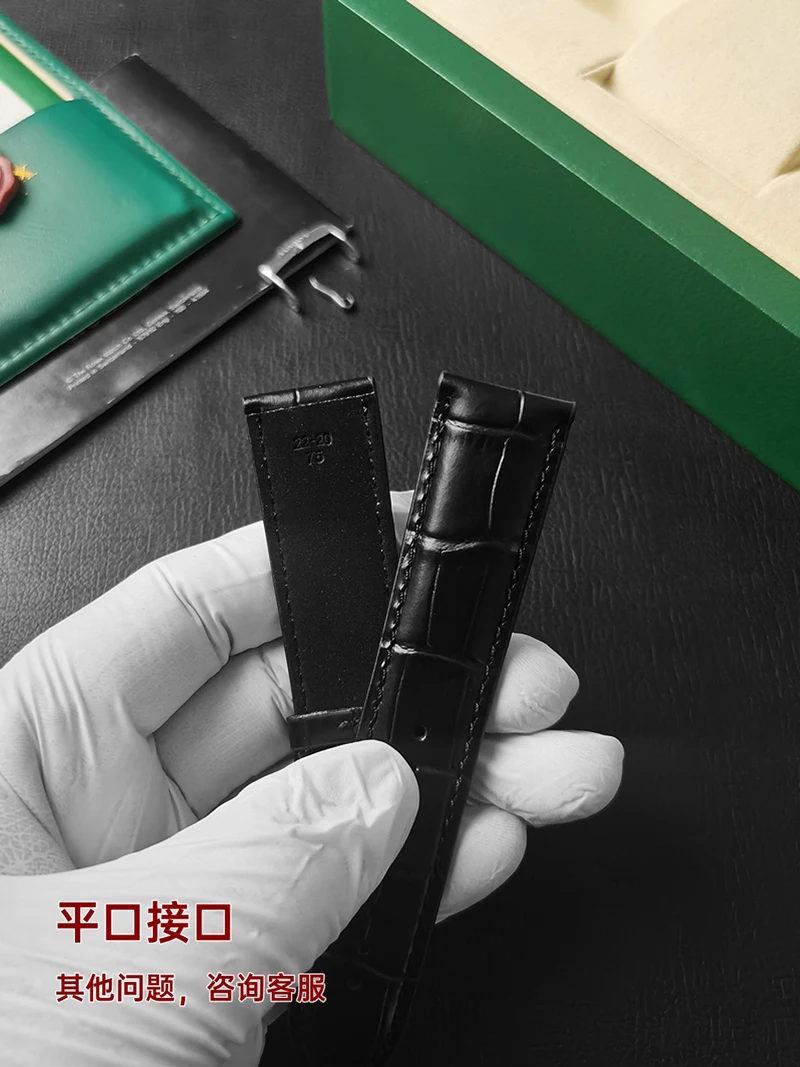 FUYIJIA Male Custom T-iss-ot T116 Original Watchbands 22MM×20MM Handmade Cowhide Strap 316L Stainless Steel Pin Buckle Wristband