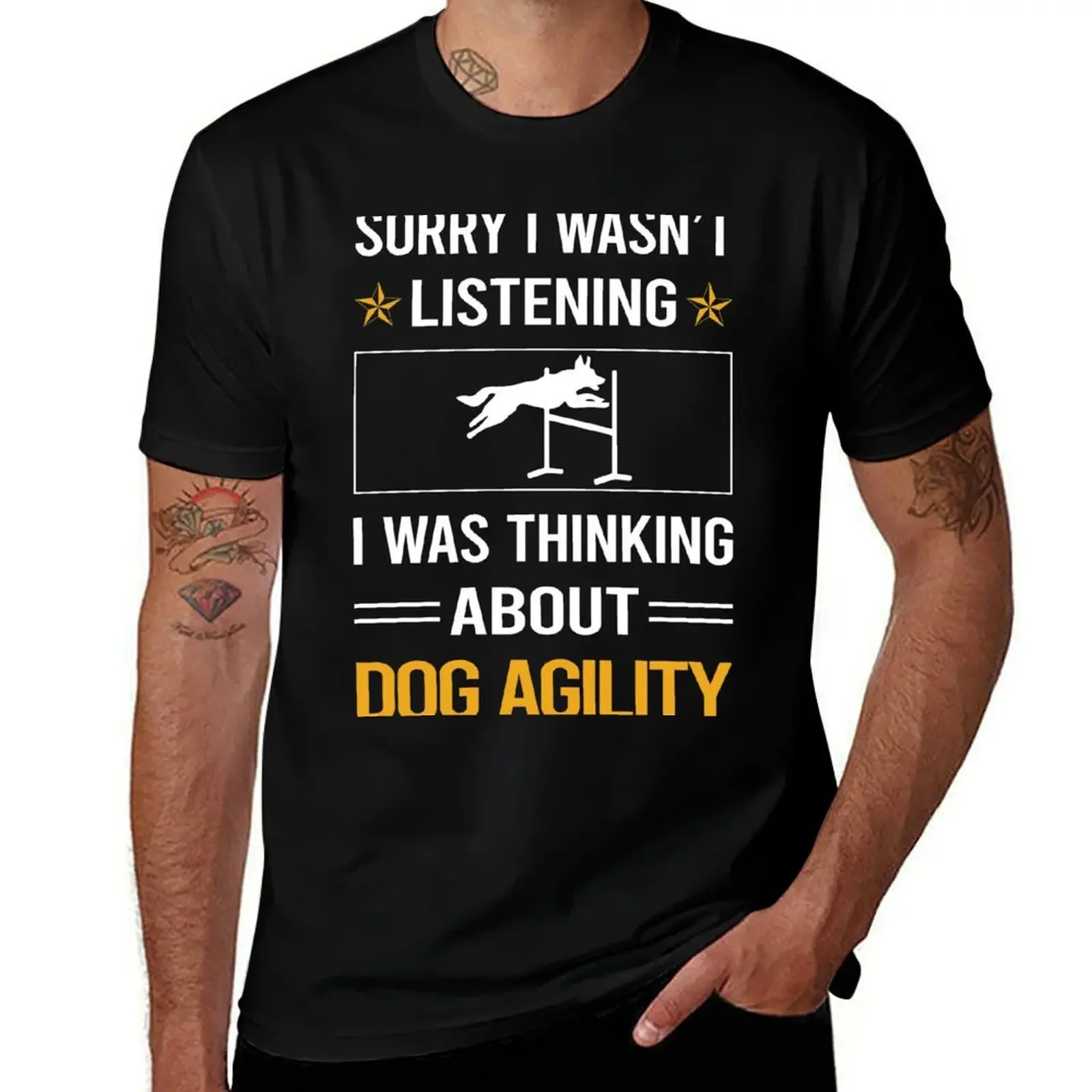 

Funny Listening Dog Agility Training T-Shirt oversized t shirt summer shirt Louboutins mens t shirts