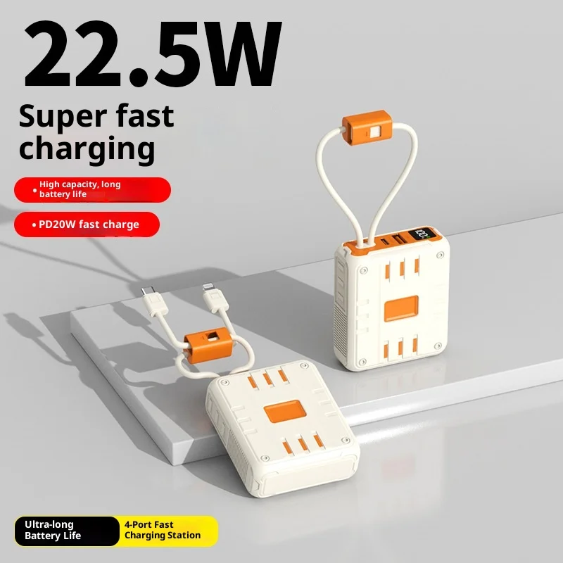 

New super fast charging power bank 20000 large capacity ultra-thin compact portable power bank mini solar powerbank