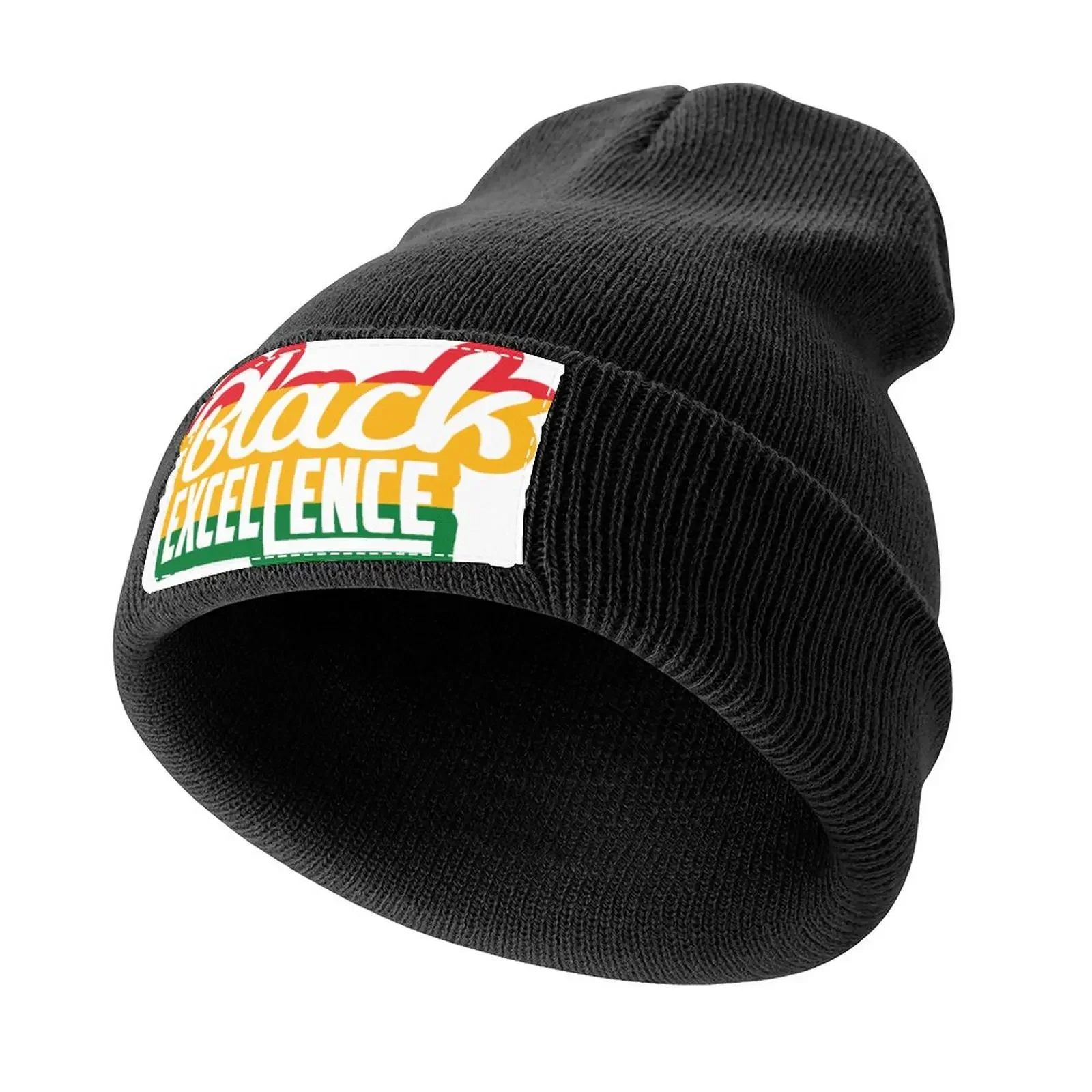 Black Excellence Knitted Cap Thermal Visor Anime Hat For Girls Men's