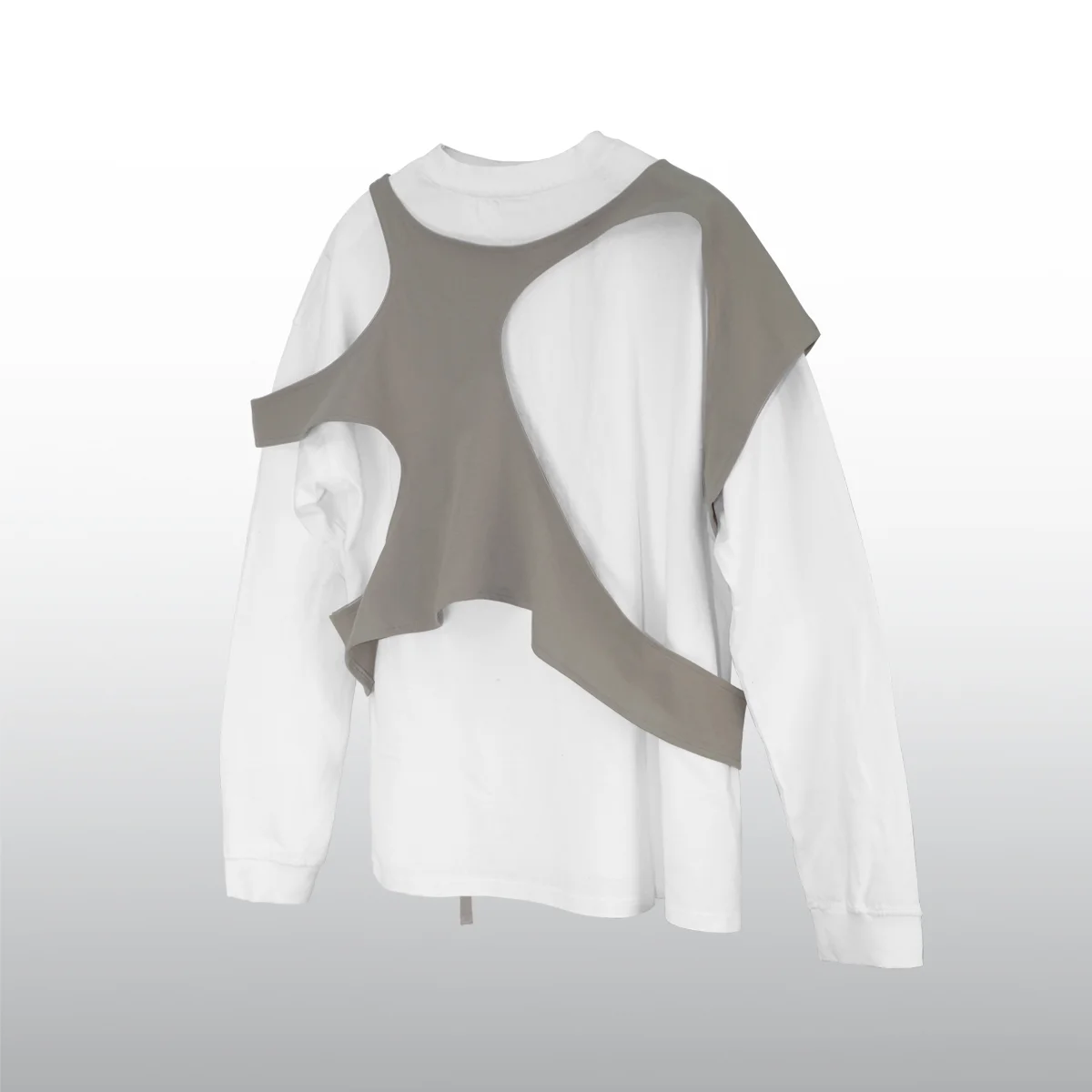 Designer Style Irregular Cutout Interspersed With Two long-sleeved T-shirts For Men And Women