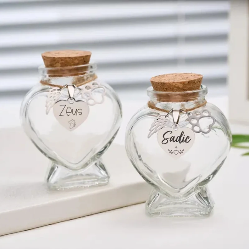 

Customized Engraved Characters Carved Patterns, Love Glass Bottles, Pet Hair Souvenirs, Ashes, Hair Storage, Commemorative Gifts