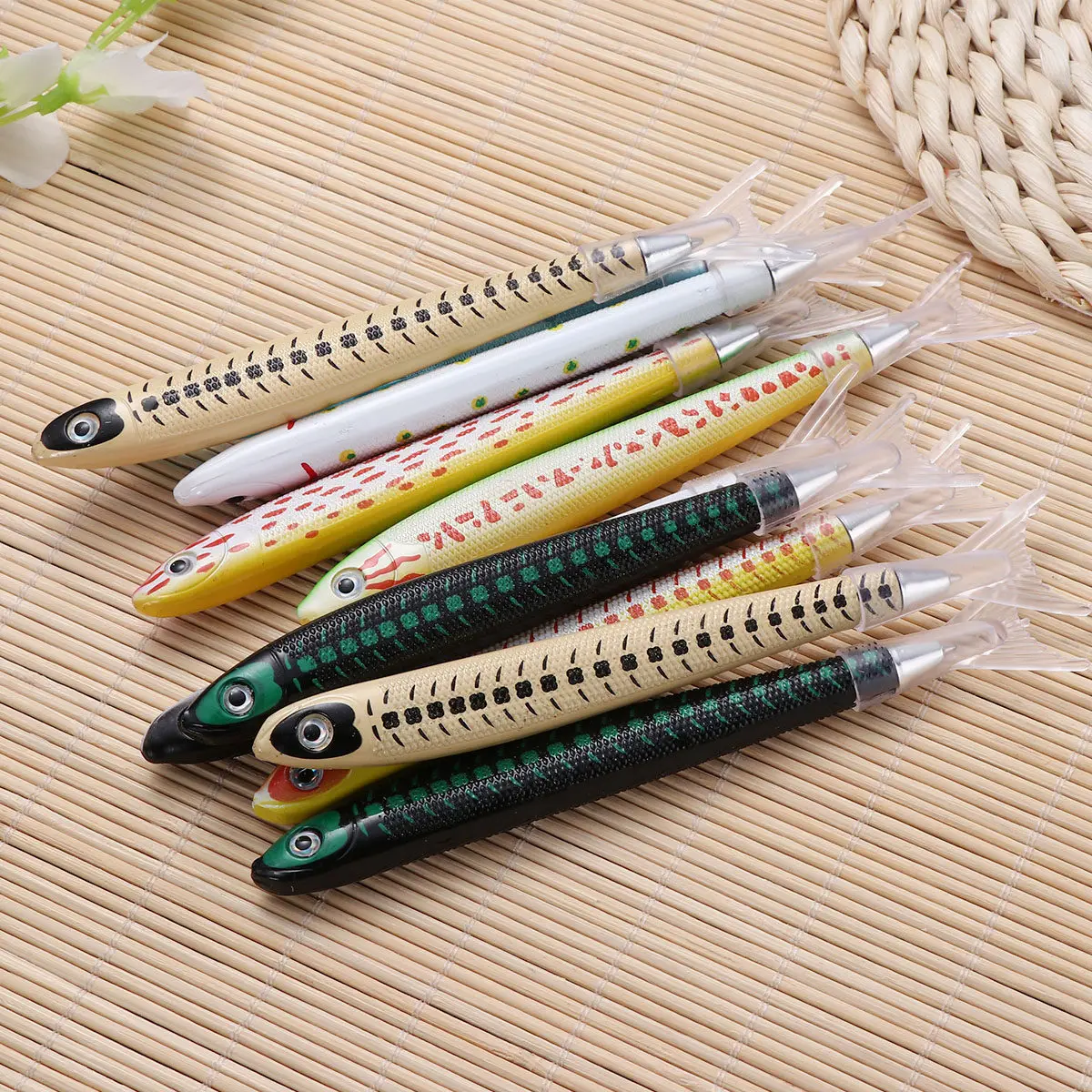 

10Pcs Unique Ocean Ballpoint Pens Fish Style Colorful Pens for Prizes Adorable School Supplies Office Home Decor Use
