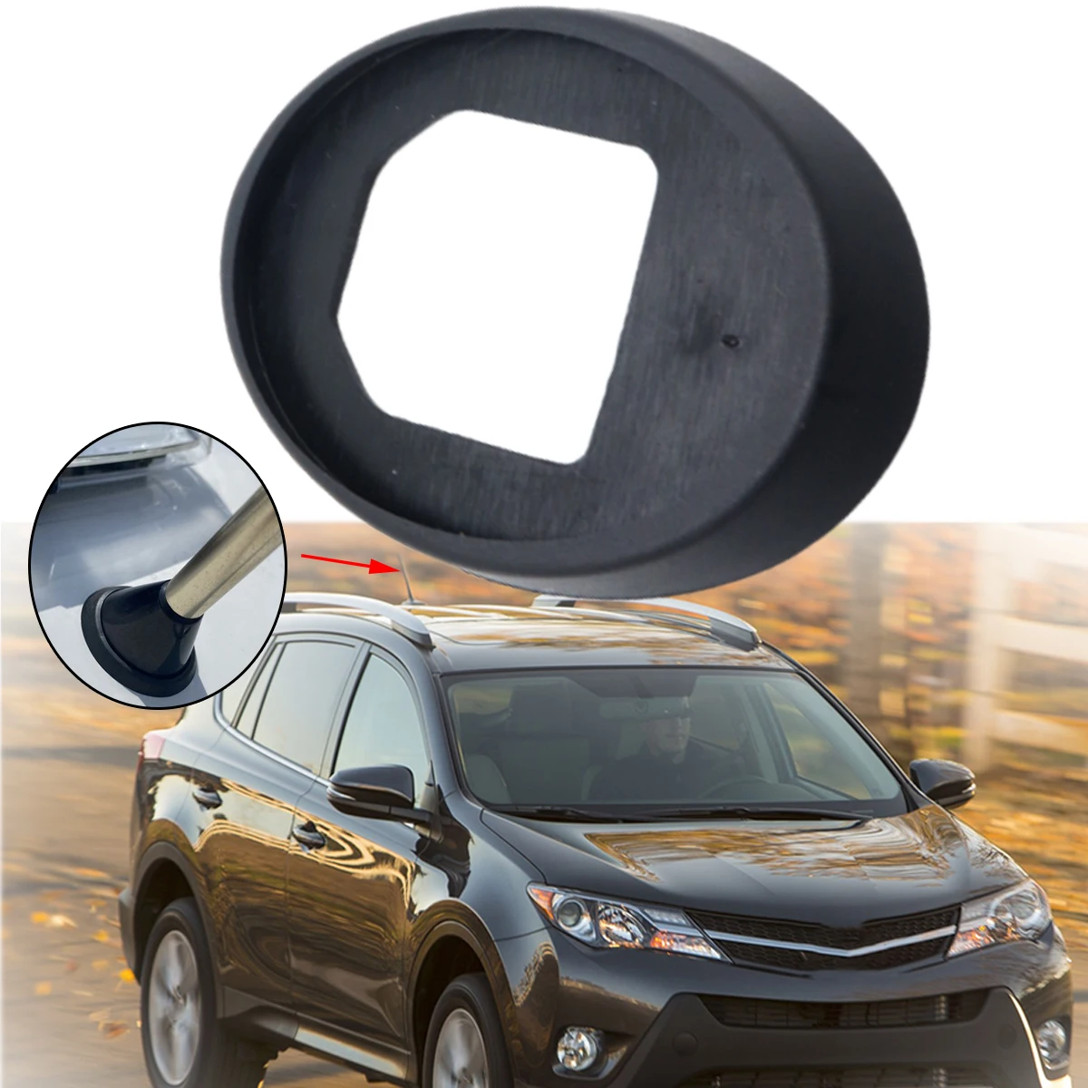 

Для Toyota RAV 4 III A3 2006-2013, Renault Clio II: резиновая прокладка/уплотнитель для антенной на крыше